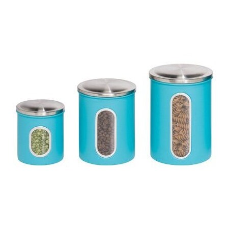 Honey-Can-Do 3PK BLU Stor Canister KCH-01312